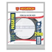 Passa Fio 20 Metros Megatron Guia Sonda Alma De Aço Passador