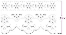 Passa Fita Marilda Mod. 07 com Bordado 10 Metros Branco