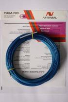 Passa Puxa Fio 25 Metros Azul Alma Cabo De Aço Ponta Soldada Passa Puxa Fio 25 Metros Azul Alma Cabo De Aço Ponta Soldada