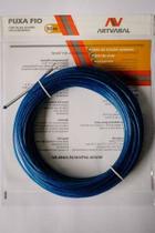 Passa Puxa Fio 30 Metros Azul Alma Cabo De Aço Ponta Soldada Passa Puxa Fio 30 Metros Azul Alma Cabo De Aço Ponta Soldada