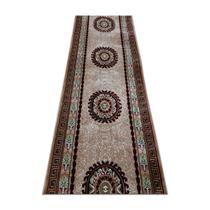 Passadeira 8Mt Belga Aveludado 60X800Cm Medalhão Bege