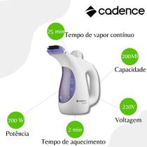 Passadeira a Vapor Steamer Cadence Lisser Branco-Lilás VAP901 - 220V