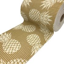 Passadeira Antiderrapante Abacaxi Bege - 43cm de Largura