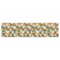 Passadeira aurora geometrico - 66 x 120 - cor 04 - azul(laranja) - edantex Passadeira aurora geometrico - 66 x 120 - cor 04 - azul(laranja) - edantex