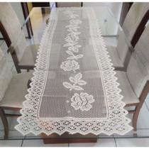 Passadeira de Mesa 6 Cadeiras Renda 0,55m x 1,80m Passadeira de Mesa 6 Cadeiras Renda 0,55m x 1,80m