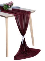 Passadeira de Mesa MDS 300 cm Chiffon Bordô Kit com 5 unidades