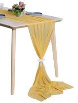 Passadeira de Mesa MDS 300cm Chiffon - Kit com 5 - Dourado