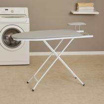 Passadeira De Roupas Robusta Com Ajuste de Altura Passa Mangas e Porta Ferro Dobrável Em Aço Utilaço