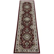 Passadeira Egípcia Clássica Medalhão Persa Vermelha 70x2,40m