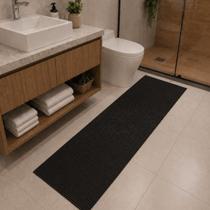 Passadeira Emborrachada PVC Tapete 4 Metros x 43cm 45cm Largura Antiderrapante Preto