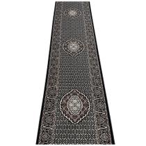 Passadeira Indiana Clássica Tabriz Mahi Preto Marrom 66x200m