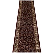 Passadeira Indiana Moldurada Floral Persa Vermelha 066x600m