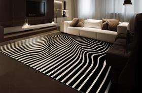 Passadeira Marbella Elite Cyclone Black Dunas 060x180 cm - Antiderrapante, Lavável e Sofisticada