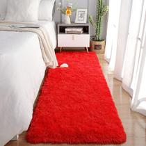 Passadeira Quarto Felpudo Peludo Vermelho 60 X 180 Cm Passadeira Quarto Felpudo Peludo Vermelho 60 X 180 Cm