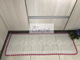 Passadeira Retangular Bico Colorido Crochê