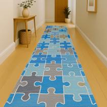 Passadeira Soft Decor Quebracabeca Az Rolo 0,43x15,00m Vinil PVC Passadeira Soft Decor Quebracabeca Az Rolo 0,43x15,00m Vinil PVC