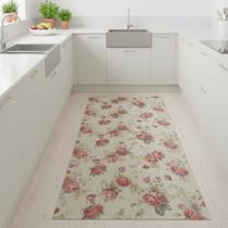 Passadeira Soft Foral Vintage Rolo 0,65x15m Vinil PVC
