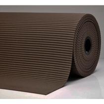 Passadeira tapete antiderrapante borracha 43cm soft marrom 5,50 metros