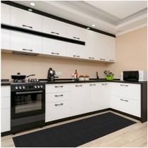 Passadeira tapete antiderrapante borracha duna soft preto 1,50 x 43cm