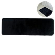 Passadeira Tapete Cor Preto Decoração 0,66x2,00m Macio Confortável Charmoso Base Antiderrapante Pelo Curto