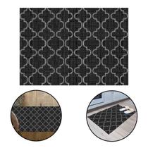 Passadeira Tapete Cozinha Antiderrapante Tropical Arabe Preto 43x65cm Banheiro Lavanderia