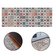 Passadeira Tapete Cozinha Antiderrapante Tropical Azulejos 2.0 43x130cm Banheiro Lavanderia Passadeira Tapete Cozinha Antiderrapante Tropical Azulejos 2.0 43x130cm Banheiro Lavanderia