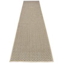 Passadeira Trilho Sisllê Clean Zig Zag Chevron Bege 0,66 x 5,00m
