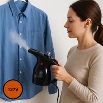 Passadeira Vapor 127v Higienizador Roupas Preto Luxo