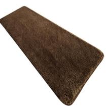 Passadeira VIP chocolate 66 cm x 1,80 m jolitex anti-derrapante pelo alto e macio