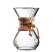 Passador de Café Chemex com Alça Madeira 6 Xicaras