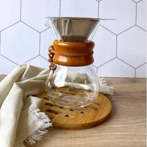 Passador de café de vidro com filtro de inox - 350 ml
