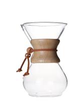 Passador De Café Vidro Tipo Chemex Gola Wood 800ml