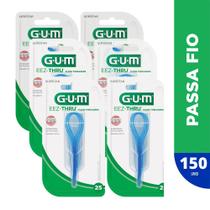 Passador de Fio Dental GUM Original 150 unidades + 6 estojos