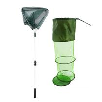 Passagua Pesca Cabo Dobravel Telescópico Triangular Samburá Guarda Peixe Grande Com Fixador Pesca Dobrável