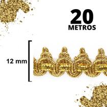 Passamanaria Dourada - Fita Galão - Rolo C/20 Metros - 17 Nybc Passamanaria Dourada - Fita Galão - Rolo C/20 Metros - 17 Nybc