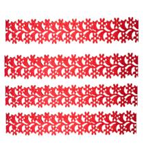 Passamanaria flores vazada 3.5cm cor 035 vermelho metro