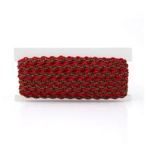 Passamanaria Grace 1,2cm Vermelho/Verde/Ouro - FB