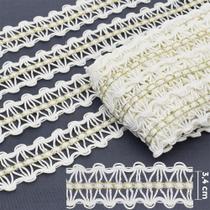 Passamanaria Hope Prata e Ouro 3,4cm - 10 Metros