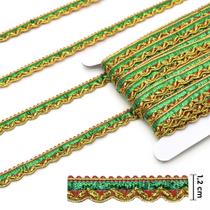 Passamanaria NYBC 74: Vermelho, Verde e Ouro 1,2cm - 20 metros Passamanaria NYBC 74: Vermelho, Verde e Ouro 1,2cm - 20 metros