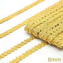 Passamanaria Ouro 7320/P São José 8mm - 10 Metros