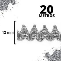 Passamanaria Prata - Fita Galão - Rolo C/20 Metros - 17 Nybc Passamanaria Prata - Fita Galão - Rolo C/20 Metros - 17 Nybc
