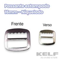 Passante estampado 16mm - Cor niquelado 1.000un Passante estampado 16mm - Cor niquelado 1.000un