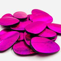 Passante Oval Chato Pink e Gliter 58x38mm 5pçs Miçanga Arte Passante Oval Chato Pink e Gliter 58x38mm 5pçs Miçanga Arte