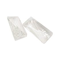 Passante Prisma Retangular Cristal K9 50X23mm 10pçs 164g