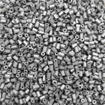 Passante Vidrilho Tubo Cinza Claro 2mm 4000pçs 50g Passante Vidrilho Tubo Cinza Claro 2mm 4000pçs 50g