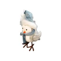 Passarinho Em Pé de Natal - Azul/Branco - 16cm - 1 unidade - Rizzo Passarinho Em Pé de Natal - Azul/Branco - 16cm - 1 unidade - Rizzo