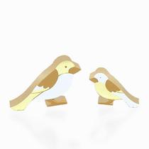 Passarinhos Em Madeira Decoryou - Ref 314 Branco