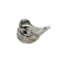 Pássaro Decorativo De Vidro Preto Com Dourado