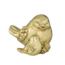 Passaro Decorativo em Resina Dourada 15cm - Espressione