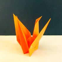 Pássaro Tsuru M / Japonês, Dobradura, Origami 3d